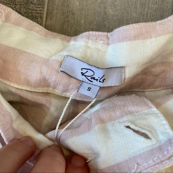 NWT Rails Katy Tie High Waist Striped Shorts - Picture 3 of 8